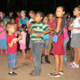 Community gathering with children during Honduras mission work